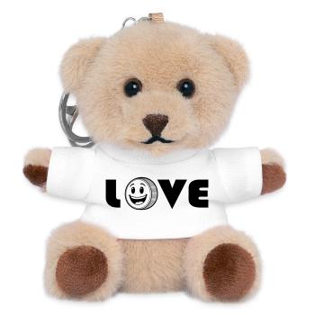 Liebe liebe - Teddy Schlüsselanhänger - Weiß - Vorne