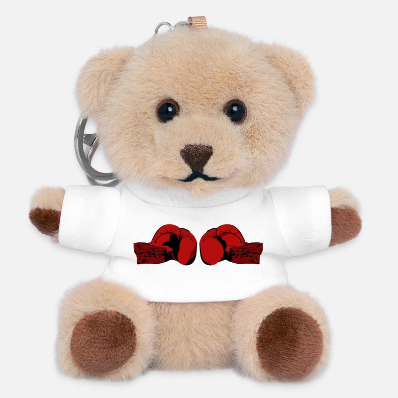 Boxing Gloves - Teddy Keyring - white