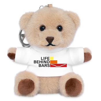 LEBEN HINTER GITTERN Leben hinter Hanteln - Teddy Schlüsselanhänger - Weiß - Vorne