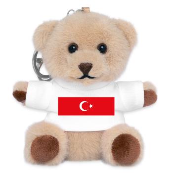 TURQUIE TURQUIE TURC Europe Fan de sport - Porte-clés ourson - blanc - Devant