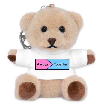 Immer zusammen - Teddy Schlüsselanhänger - Weiß - Vorne