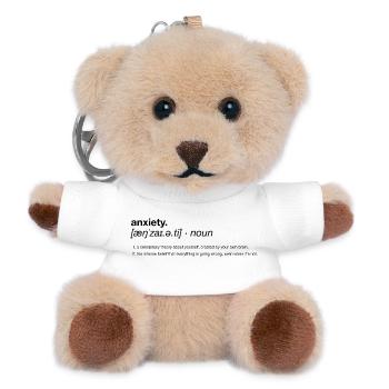 Definition of anxiety - Teddy Schlüsselanhänger - Weiß - Vorne