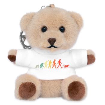 Walking Man with Dog Evolution for Men - Teddy Keyring - white - Front