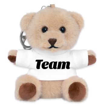 team-- - Teddy Schlüsselanhänger - Weiß - Vorne