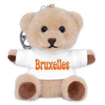 Brüsseler Orange Tippfehlerblasen - Teddy Schlüsselanhänger - Weiß - Vorne
