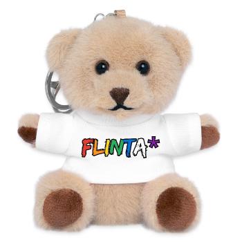 FLINTA REGENBOGEN PRIDE QUEER FEMINISMUS CSD - Teddy Schlüsselanhänger - Weiß - Vorne