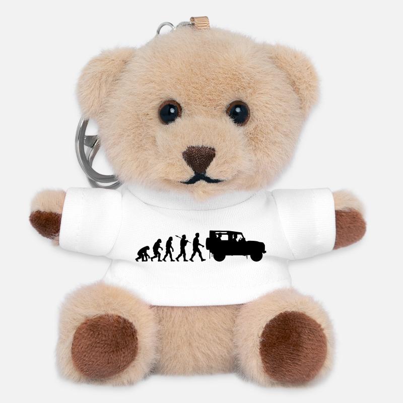 Defender 90 Evolution - Teddy Schlüsselanhänger - Weiß