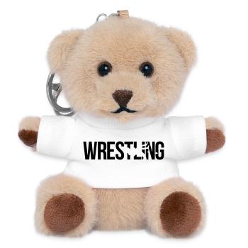wrestling - Teddy Keyring - white - Front