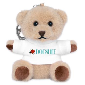 Süßer Marienkäfer Schwarze Punkte - Teddy Schlüsselanhänger - Weiß - Vorne
