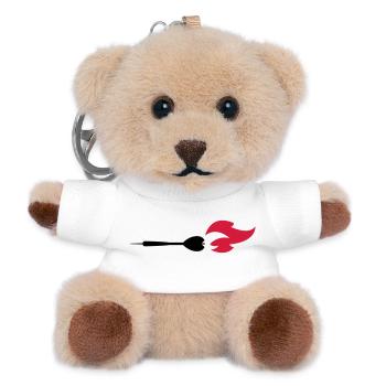 dart dartpfeil - Teddy Schlüsselanhänger - Weiß - Vorne