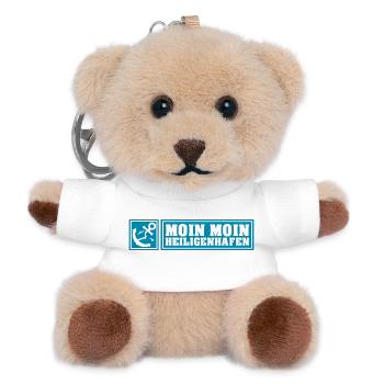 Moin moin Heiligenhafen LE - Teddy Schlüsselanhänger - Weiß - Vorne