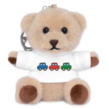 drei Autos - Teddy Schlüsselanhänger - Weiß - Vorne
