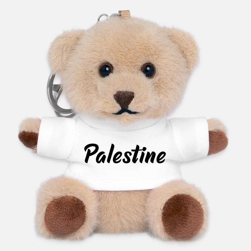 Palestine - Teddy Keyring - white