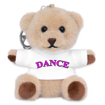 Lass uns tanzen - Lila - Teddy Schlüsselanhänger - Weiß - Vorne