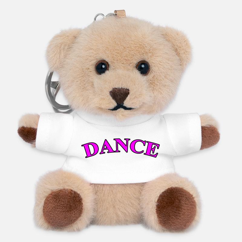 Lets Dance - Purple - Teddy Keyring - white