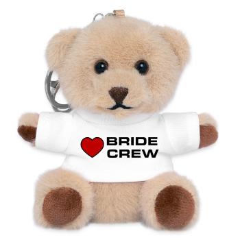 Bride Crew - Teddy Keyring - white - Front