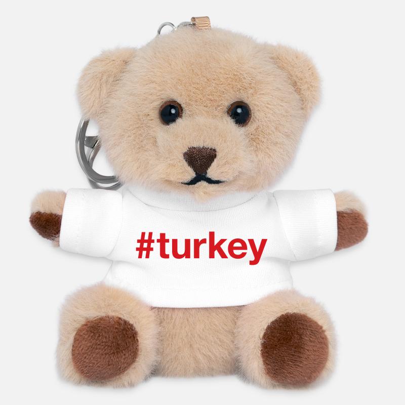 TURKEY Red - Teddy Schlüsselanhänger - Weiß