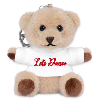 Dancing Abstract Lines - Teddy Keyring - white - Front