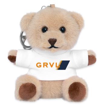 Gravel Logo - Porte-clés ourson - blanc - Devant