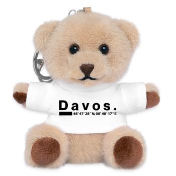 Davos Coordonnées Grisons Grisons Grisons - Porte-clés ourson - blanc - Devant