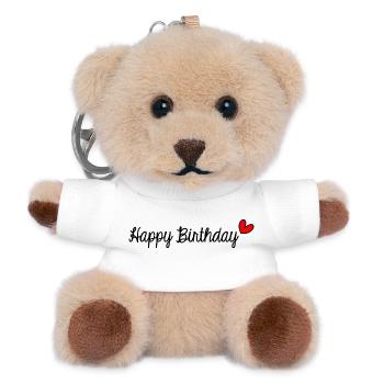 ANNIVERSARY. HAPPY BIRTHDAY. HAPPY BIRTHDAY. - Teddy Keyring - white - Front