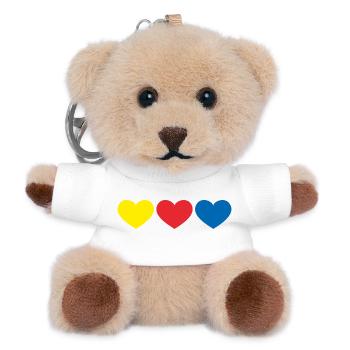 DIF_heart - Teddy Schlüsselanhänger - Weiß - Vorne