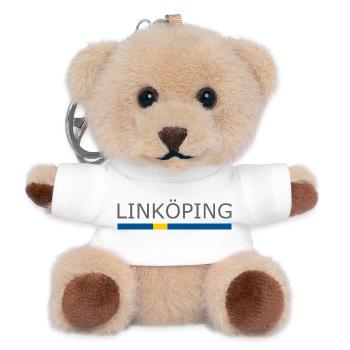 Sweden Flag - Linköping - Sverige - Schweden - Teddy Schlüsselanhänger - Weiß - Vorne