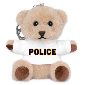 Police - Teddy Keyring - white - Front