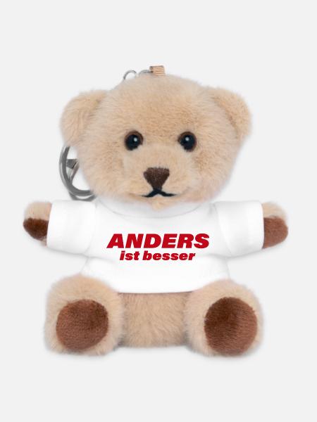 ANDERS IST BESSER - Teddy Schlüsselanhänger - Weiß