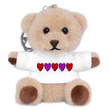 Heart Line Love - Teddy Keyring - white - Front