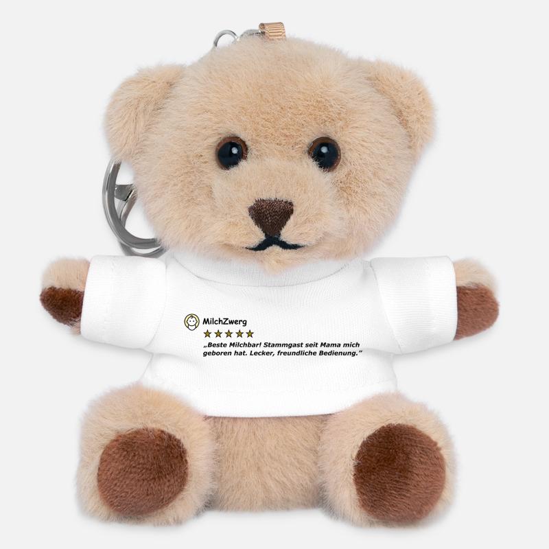 milkdwarf - Teddy Keyring - white