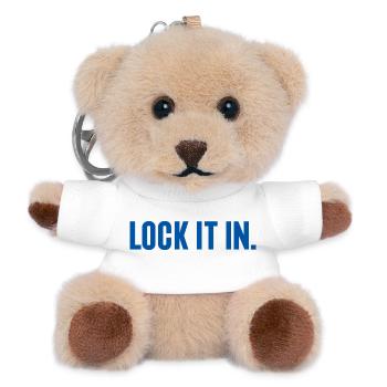 Basketball Lover Game Lock It in - Teddy Keyring - white - Front