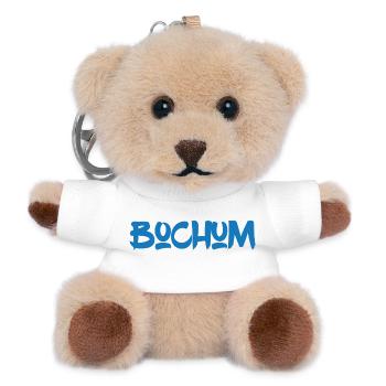 Bochum - Ruhrpott - Ruhr - Pott - Zeche - Kumpel - Teddy Schlüsselanhänger - Weiß - Vorne