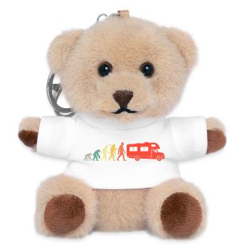 Wohnwagen Evolution Camper Campingwagen Wohnmobil - Teddy Schlüsselanhänger - Weiß - Vorne