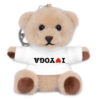 j'aime le yoga - Porte-clés ourson - blanc - Devant