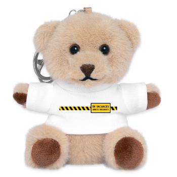 En vacances arrêts frequents Humour - Porte-clés ourson - blanc - Devant
