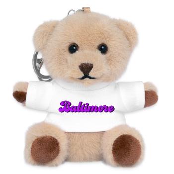 Baltimore Lettering USA Cities Graphic - Teddy Keyring - white - Front
