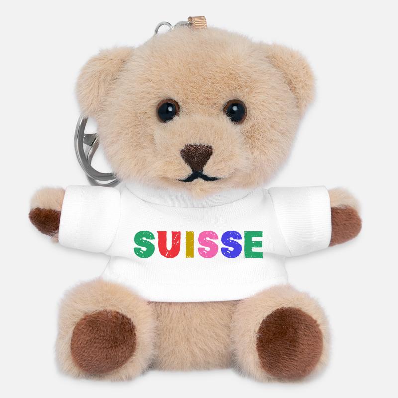 SUISSE - Porte-clés ourson - blanc
