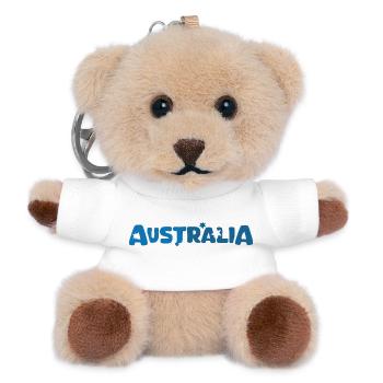 Australia Schriftzug Logo Sterne Symbol icon - Teddy Schlüsselanhänger - Weiß - Vorne