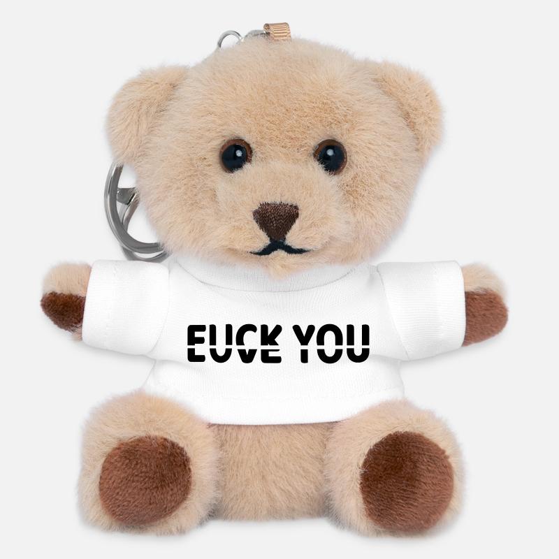 Vous aimer ou ne pas vous aimer # - Porte-clés ourson - blanc