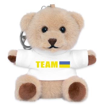 Unterstützungsteam Ukraine - Teddy Schlüsselanhänger - Weiß - Vorne