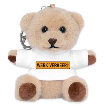 Werkverkeer_werkt_verkeerd - Teddy Schlüsselanhänger - Weiß - Vorne