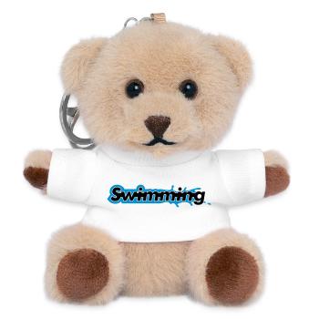 Swimming - Teddy Schlüsselanhänger - Weiß - Vorne