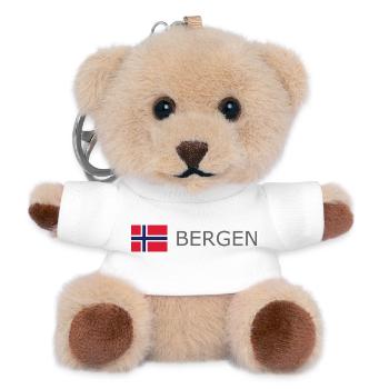 Norway Flag - Bergen - Norge - Norwegen - Teddy Schlüsselanhänger - Weiß - Vorne