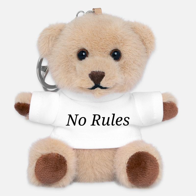 No Rules - Teddy Schlüsselanhänger - Weiß