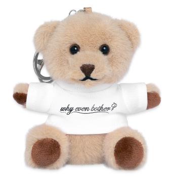 why even bother? - Teddy Schlüsselanhänger - Weiß - Vorne