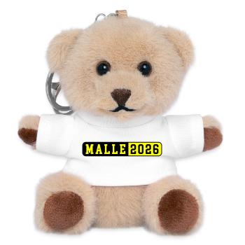 Malle 2026 - Teddy Schlüsselanhänger - Weiß - Vorne
