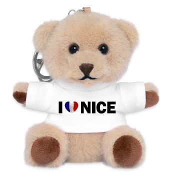 I love Nice France Nice - Teddy Keyring - white - Front