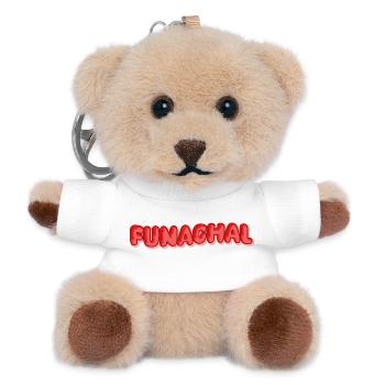 Geschenk für Funachal - Teddy Schlüsselanhänger - Weiß - Vorne