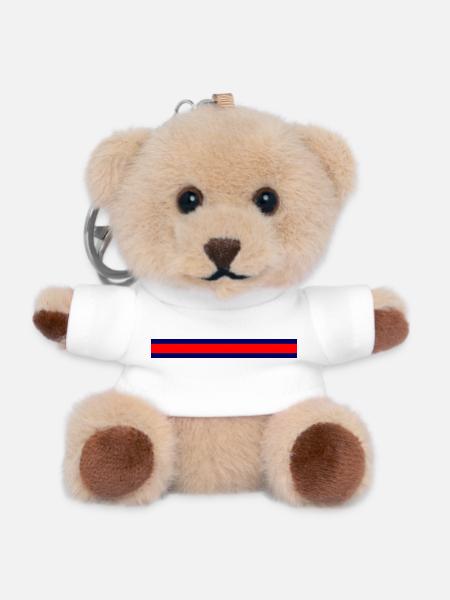 Kühler Minimalismus Farbexplosion - Teddy Schlüsselanhänger - Weiß